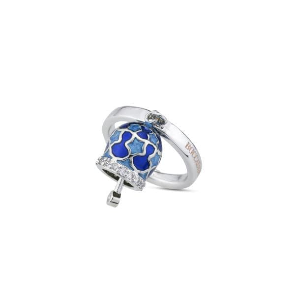 Boccadamo - Anello con campanella portafortuna viola e azzurro in Anelli Alba Gioielli - Casoria, commercioVirtuoso.it
