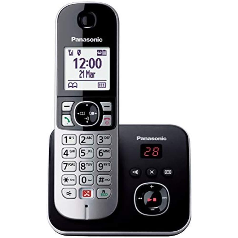Panasonic telefono dect cordless kx-tg6861 con identificatore di chiamata e vivavoce colore nero / grigio - KX-TG6861JTB