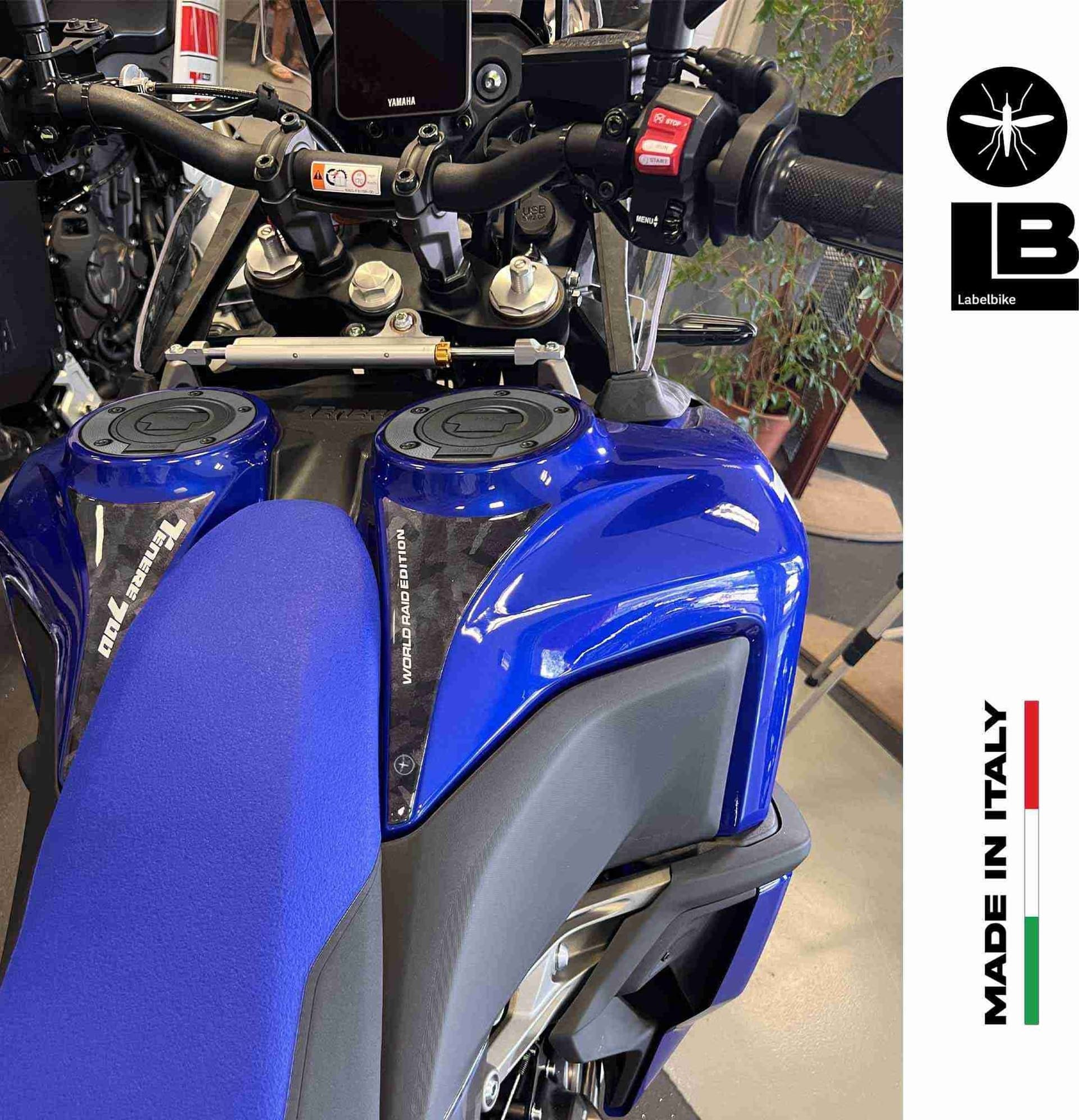 Due Adesivi 3D Paraserbatoio moto compatibili con Yamaha Tenere 700 World Raid in Decalcomanie adesivi e magneti LabelBike - Bibbiano, commercioVirtuoso.it