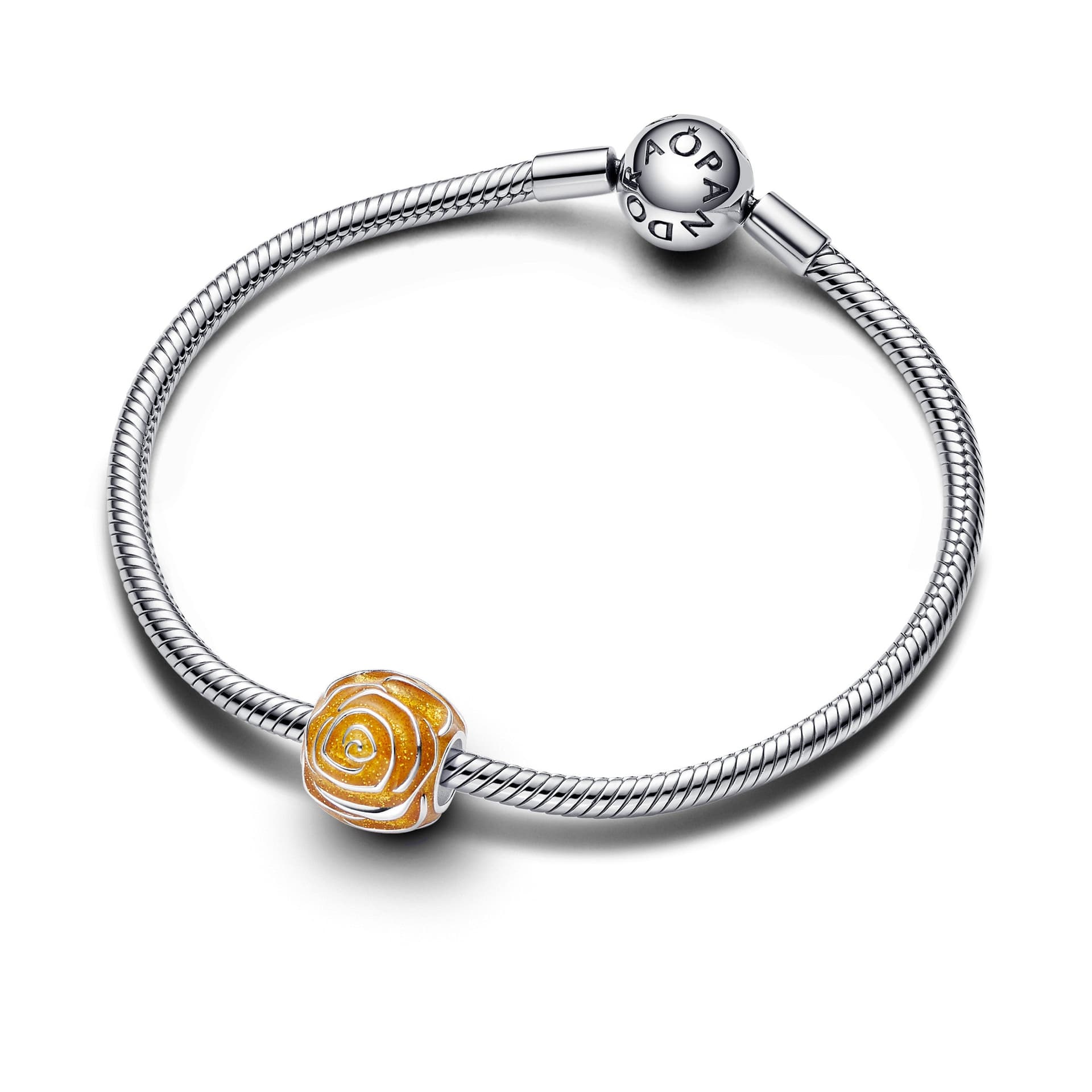 Pandora - Charm Rosa Gialla in Bead Charm Alba Gioielli - Casoria, commercioVirtuoso.it