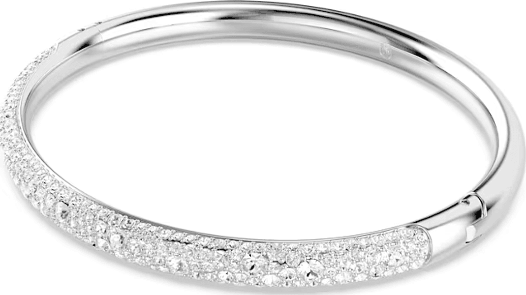SWAROVSKI - Bracciale rigido Meteora Pavé a neve, Bianco, Placcato rodio in Bracciali Alba Gioielli - Casoria, commercioVirtuoso.it