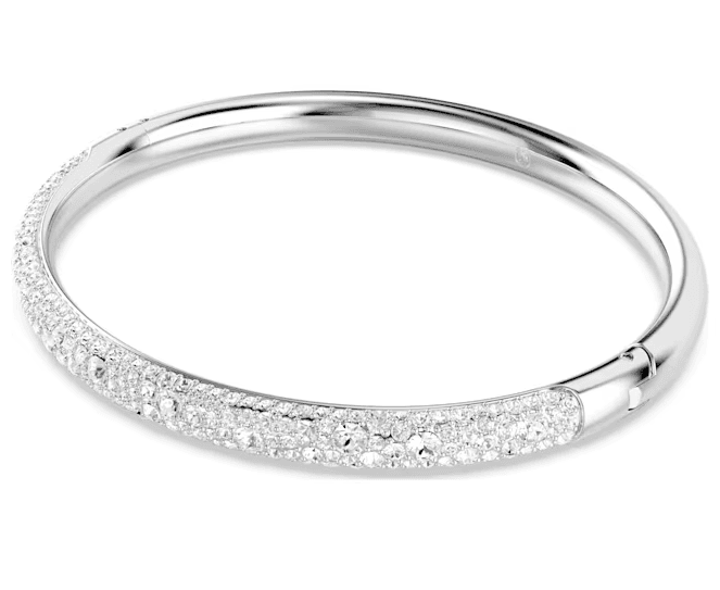 SWAROVSKI - Bracciale rigido Meteora Pavé a neve, Bianco, Placcato rodio in Bracciali Alba Gioielli - Casoria, commercioVirtuoso.it