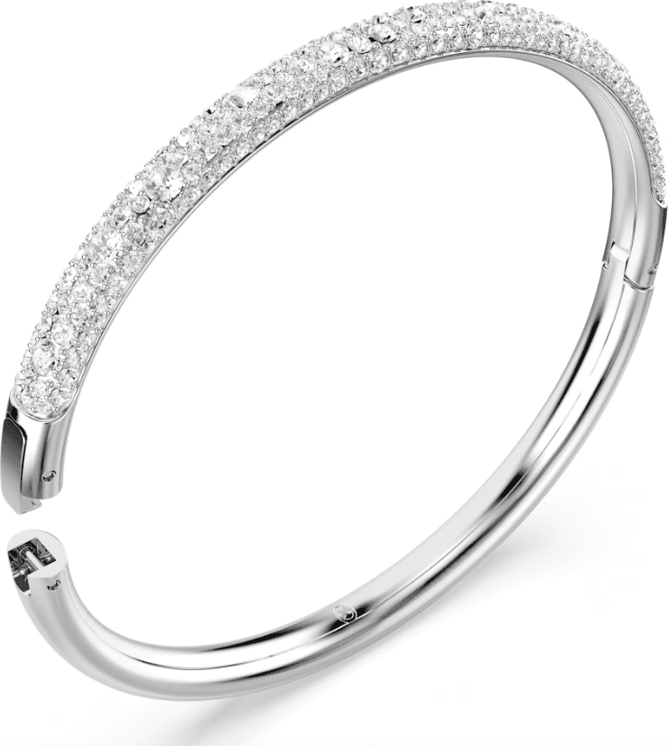 SWAROVSKI - Bracciale rigido Meteora Pavé a neve, Bianco, Placcato rodio in Bracciali Alba Gioielli - Casoria, commercioVirtuoso.it