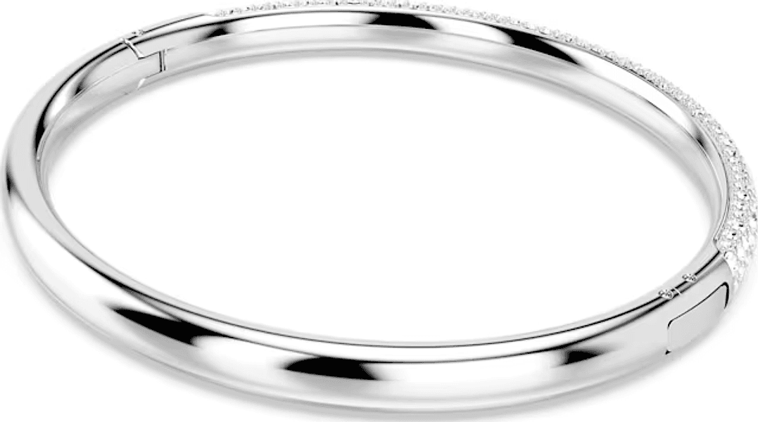 SWAROVSKI - Bracciale rigido Meteora Pavé a neve, Bianco, Placcato rodio in Bracciali Alba Gioielli - Casoria, commercioVirtuoso.it