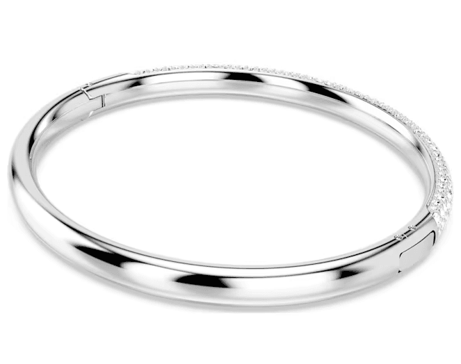 SWAROVSKI - Bracciale rigido Meteora Pavé a neve, Bianco, Placcato rodio in Bracciali Alba Gioielli - Casoria, commercioVirtuoso.it