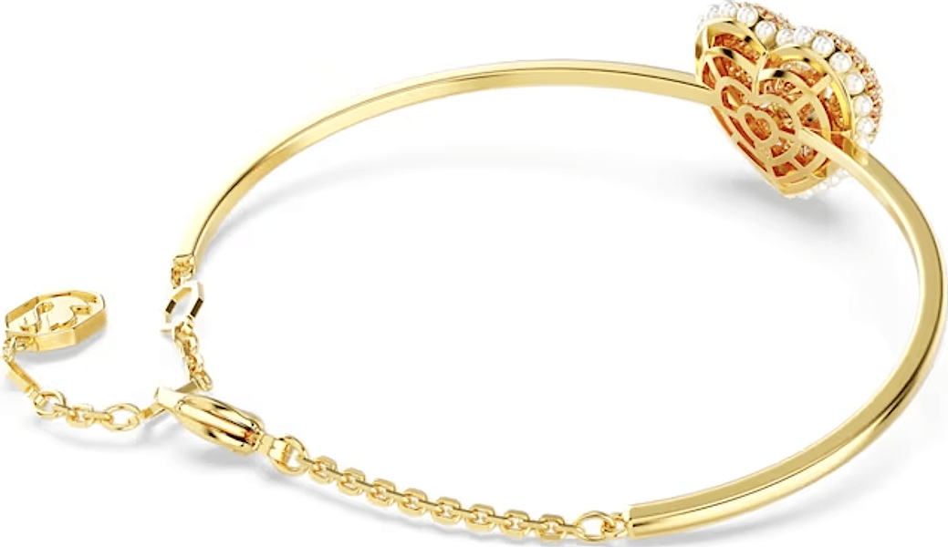 SWAROVSKI - Bracciale rigido Hyperbola Cuore, Rosa, Placcato color oro in Bracciali Alba Gioielli - Casoria, commercioVirtuoso.it