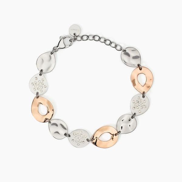 2Jewels - Bracciale in acciaio 316L PVD rosato cristalli in Bracciali Alba Gioielli - Casoria, commercioVirtuoso.it