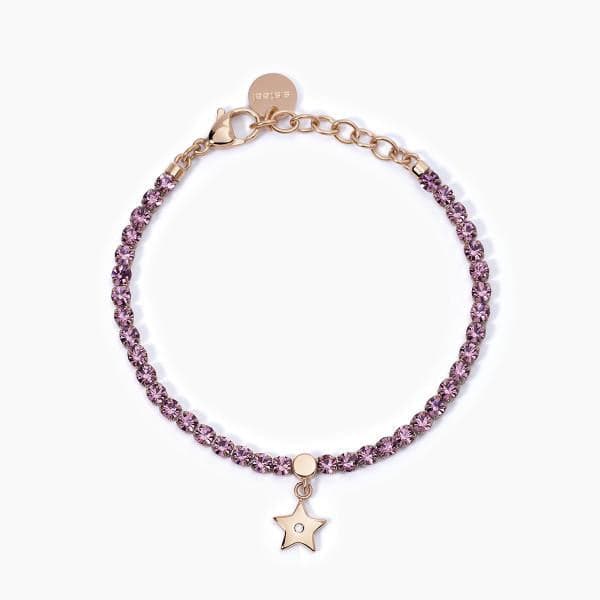2Jewels - Bracciale in acciaio 316L PVD rosato cristalli in Bracciali Alba Gioielli - Casoria, commercioVirtuoso.it
