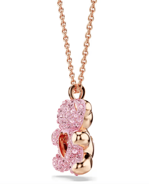 SWAROVSKI - Collana con Pendente Teddy Orso, Rosa, Placcato color oro rosa in Collane Alba Gioielli - Casoria, commercioVirtuoso.it