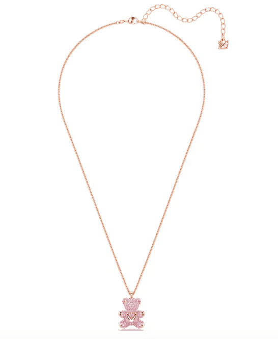 SWAROVSKI - Collana con Pendente Teddy Orso, Rosa, Placcato color oro rosa in Collane Alba Gioielli - Casoria, commercioVirtuoso.it