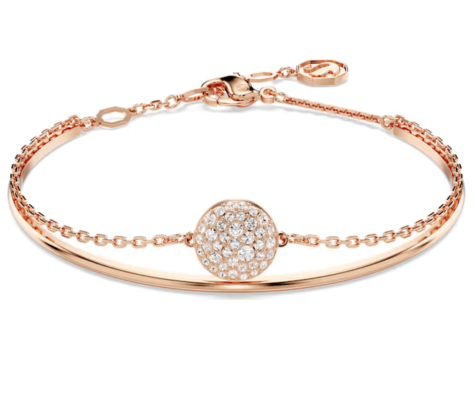 SWAROVSKI - Bracciale rigido Meteora Bianco, Placcato color oro rosa