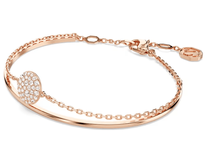 SWAROVSKI - Bracciale rigido Meteora Bianco, Placcato color oro rosa in Bracciali Alba Gioielli - Casoria, commercioVirtuoso.it