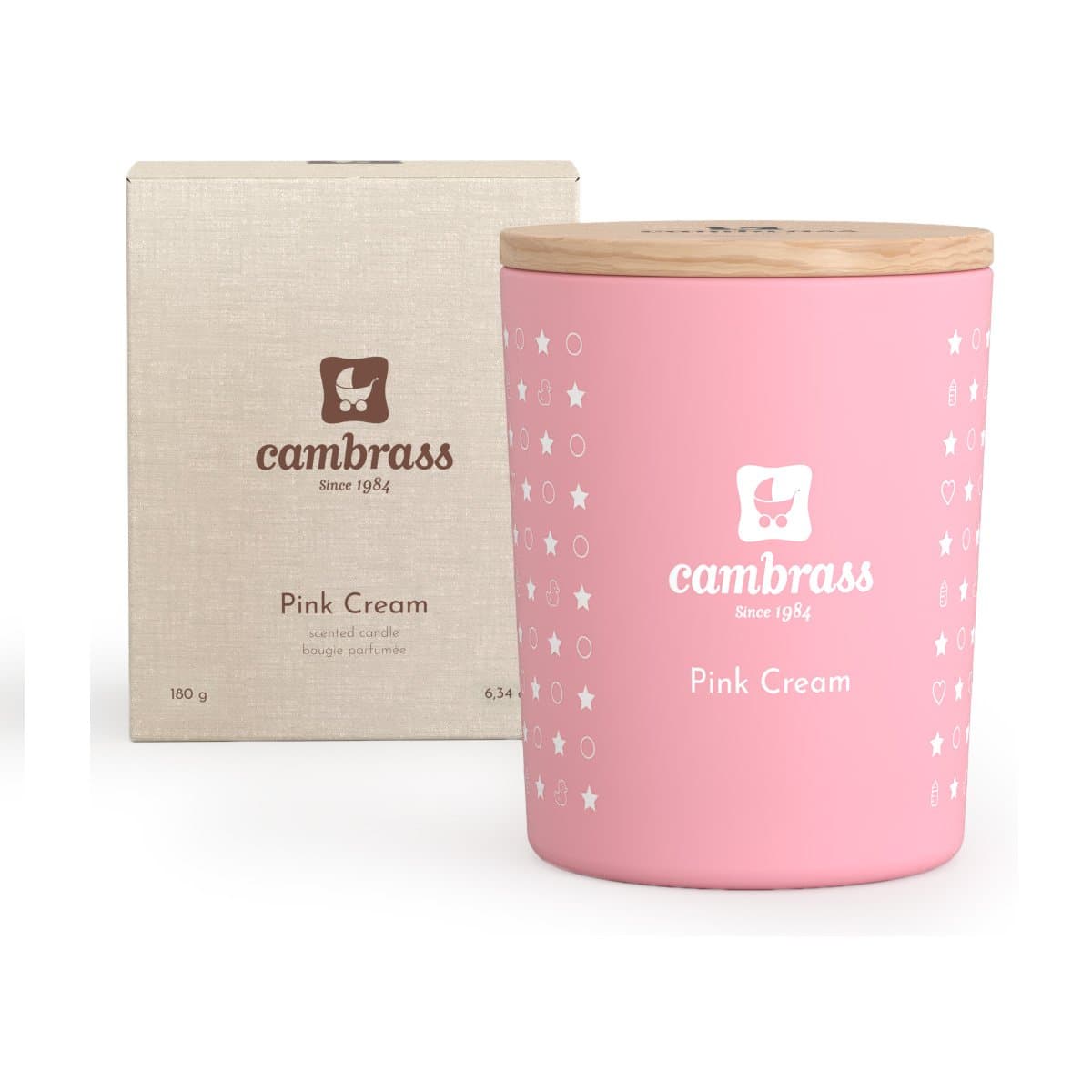Candela Profumata 25 Cl Star Pink Cream 7.5X7.5X9 Cm Cambrass