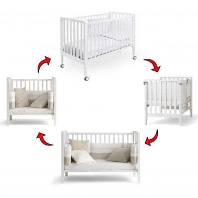 Pali - Lettino Evolutivo Co-Sleeping Win Bianco 6 in 1 in Lettini con sbarre Centro Bimbo - Siderno, commercioVirtuoso.it