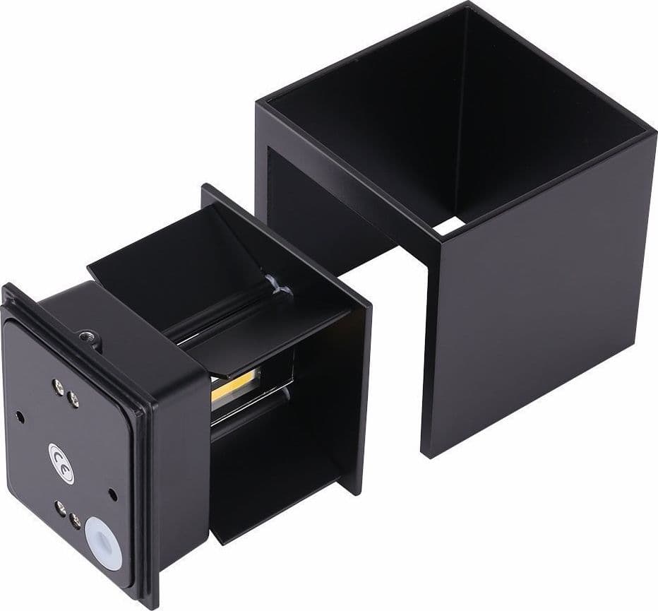 APPLIQUE LED CUBO NERO LAMPADA DA PARETE 5W 750LMN LUCE REGOLABILE UPDOWN IP65 in Lampade da parete Trade Shop italia - Napoli, commercioVirtuoso.it