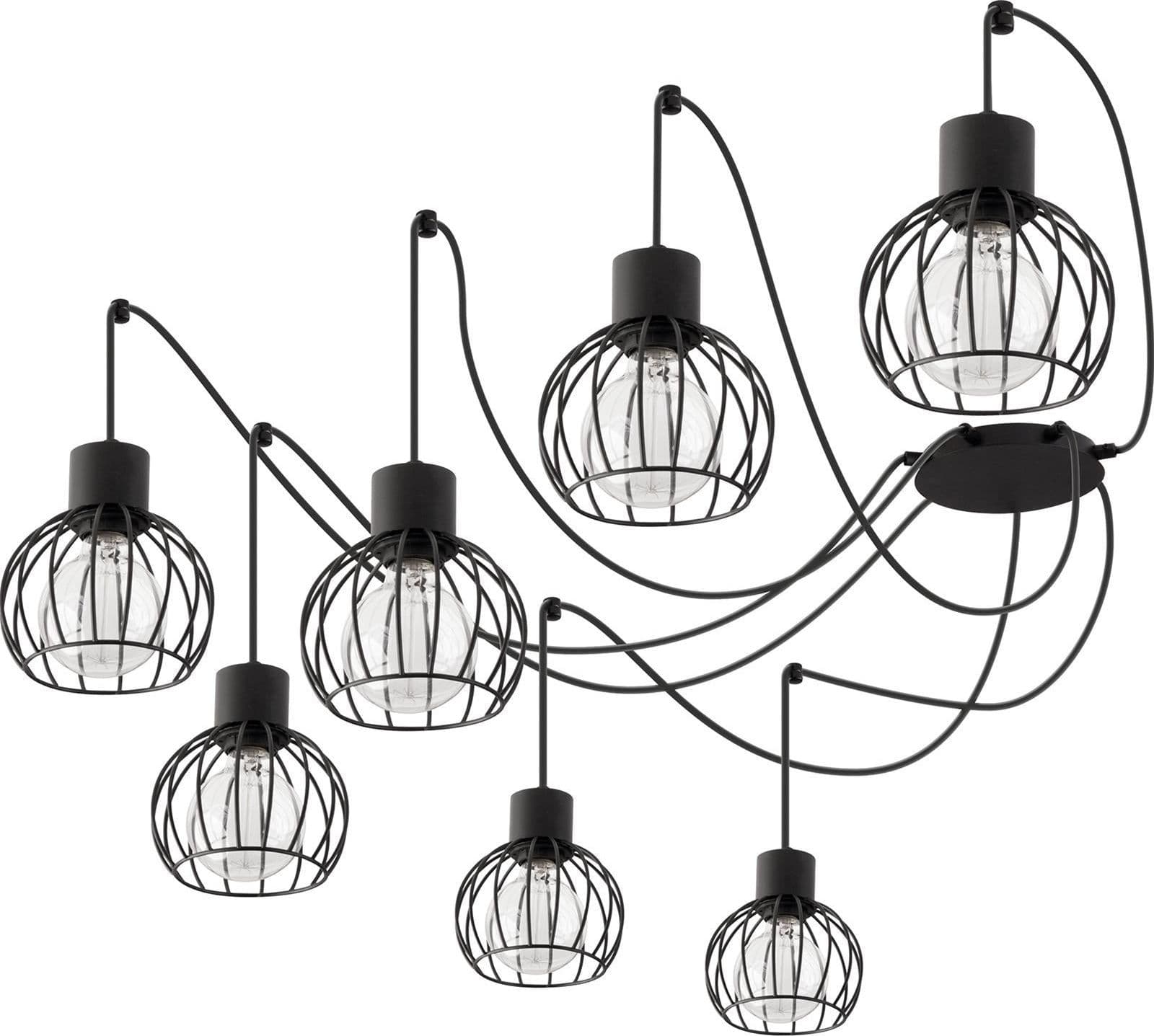 Lampadario sora lampada da soffitto pendente nero stile industriale plafoniera soggiorno – Mi.lo Srl