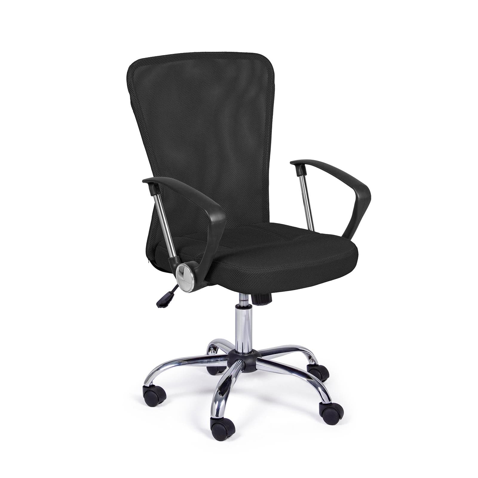 Sedia da ufficio ergonomica "Brisbane" con ruote, poltrona presidenziale per scrivania – Nero – Andrea Bizzotto Spa