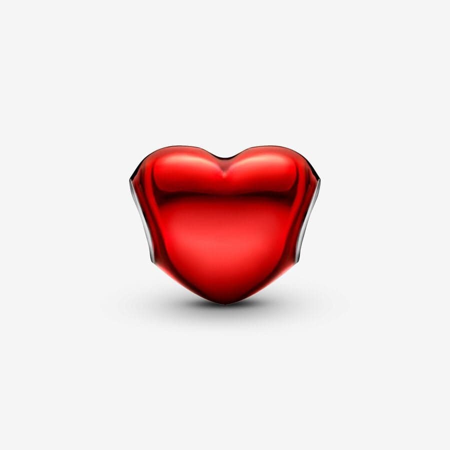 Pandora - Charm Cuore Metallico Rosso in Bead Charm Alba Gioielli - Casoria, commercioVirtuoso.it