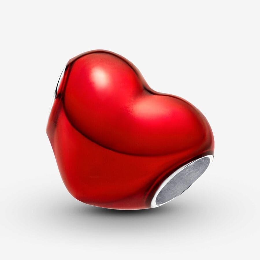 Pandora - Charm Cuore Metallico Rosso in Bead Charm Alba Gioielli - Casoria, commercioVirtuoso.it