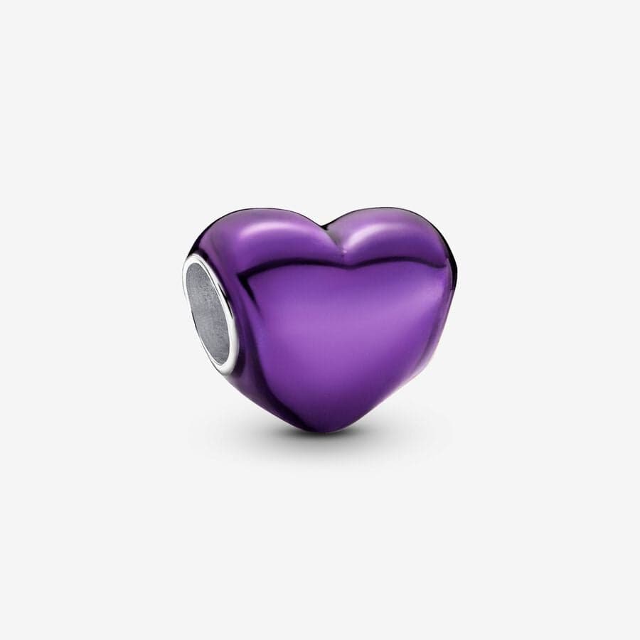 Pandora - Charm Cuore Metallico Viola