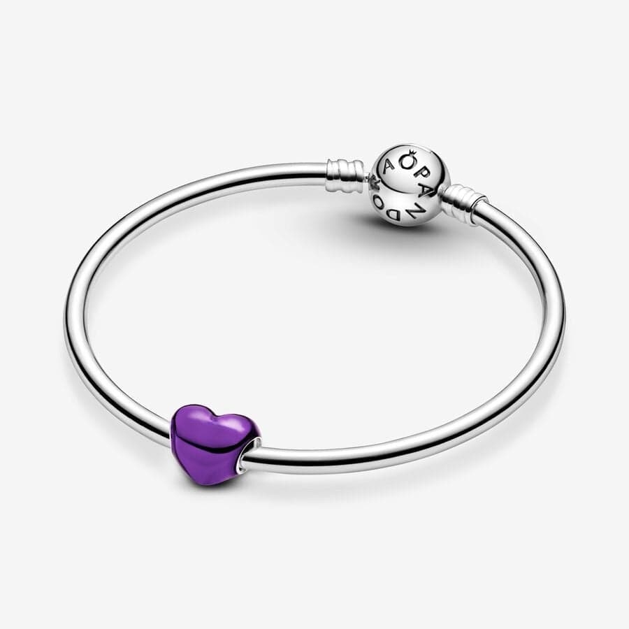 Pandora - Charm Cuore Metallico Viola in Bead Charm Alba Gioielli - Casoria, commercioVirtuoso.it