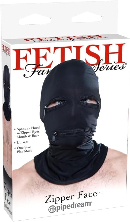Maschera Zipper face Pipedream nera per privazione sensoriale fetish bondage in prodotto Erosdom - Palmi, commercioVirtuoso.it