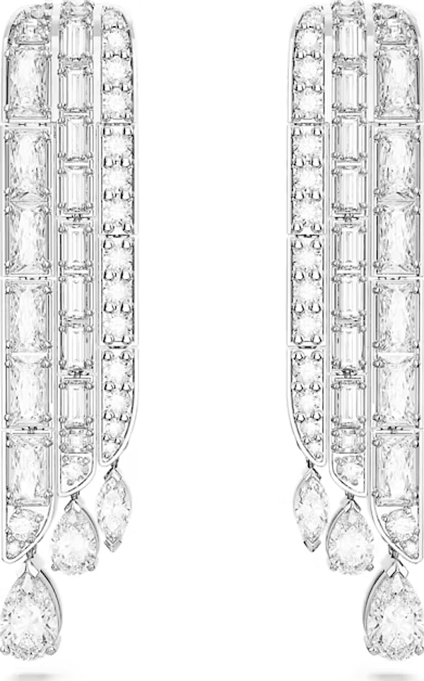 SWAROVSKI - Orecchini pendenti Hyperbola Taglio misto, Bianchi, Placcato rodio in Orecchini Alba Gioielli - Casoria, commercioVirtuoso.it