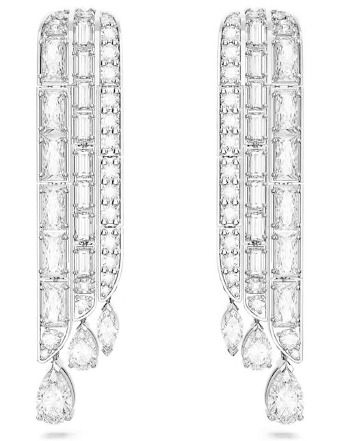 SWAROVSKI - Orecchini pendenti Hyperbola Taglio misto, Bianchi, Placcato rodio in Orecchini Alba Gioielli - Casoria, commercioVirtuoso.it