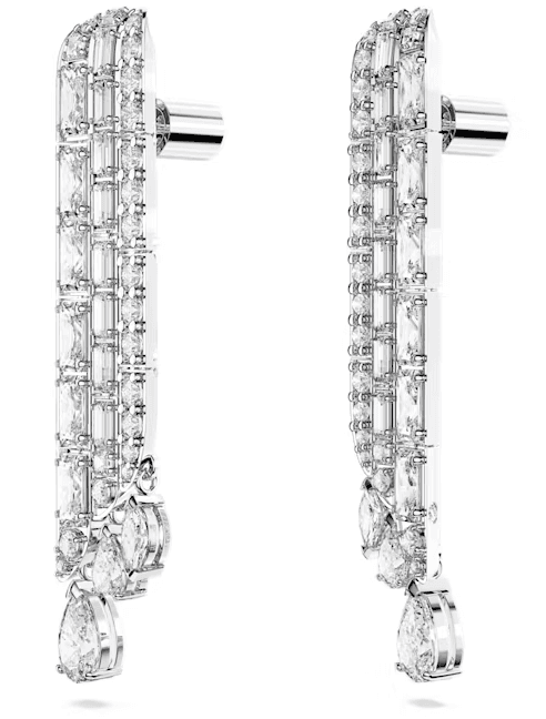 SWAROVSKI - Orecchini pendenti Hyperbola Taglio misto, Bianchi, Placcato rodio in Orecchini Alba Gioielli - Casoria, commercioVirtuoso.it