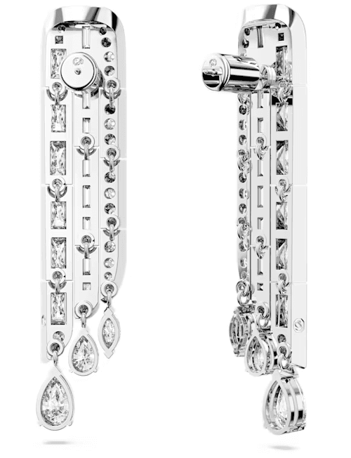 SWAROVSKI - Orecchini pendenti Hyperbola Taglio misto, Bianchi, Placcato rodio in Orecchini Alba Gioielli - Casoria, commercioVirtuoso.it