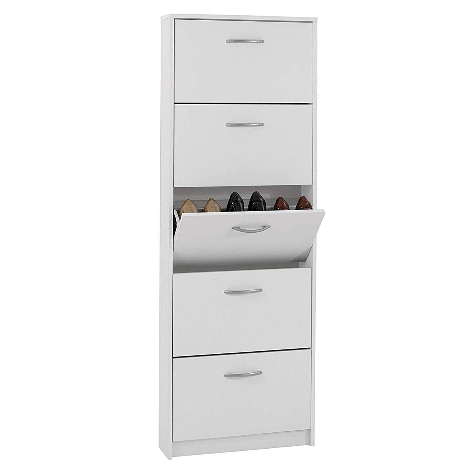 Scarpiera slim moderna in legno salva spazio, per arredamento interno "Made in Italy" - 15