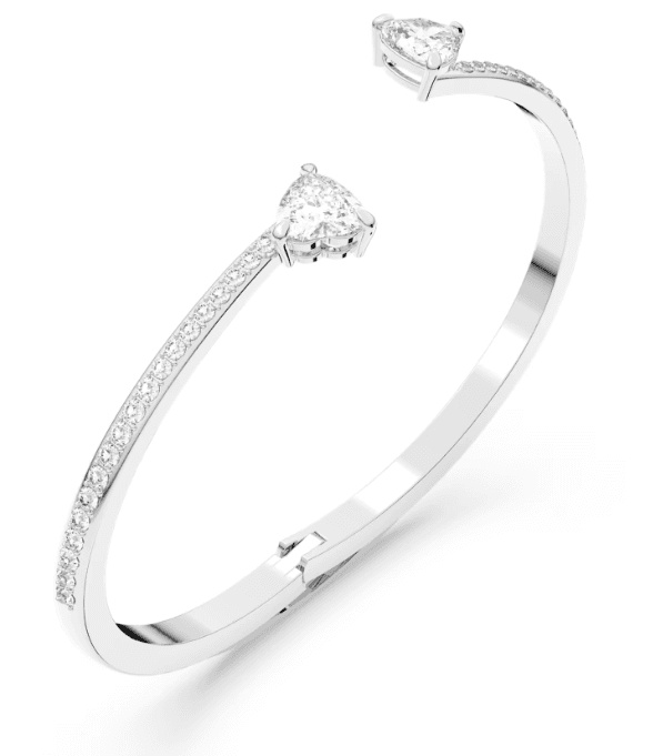 SWAROVSKI - Bracciale rigido Attract Soul Cuore, Bianco, Placcato rodio in Bracciali Alba Gioielli - Casoria, commercioVirtuoso.it