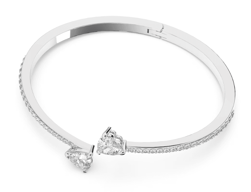 SWAROVSKI - Bracciale rigido Attract Soul Cuore, Bianco, Placcato rodio in Bracciali Alba Gioielli - Casoria, commercioVirtuoso.it