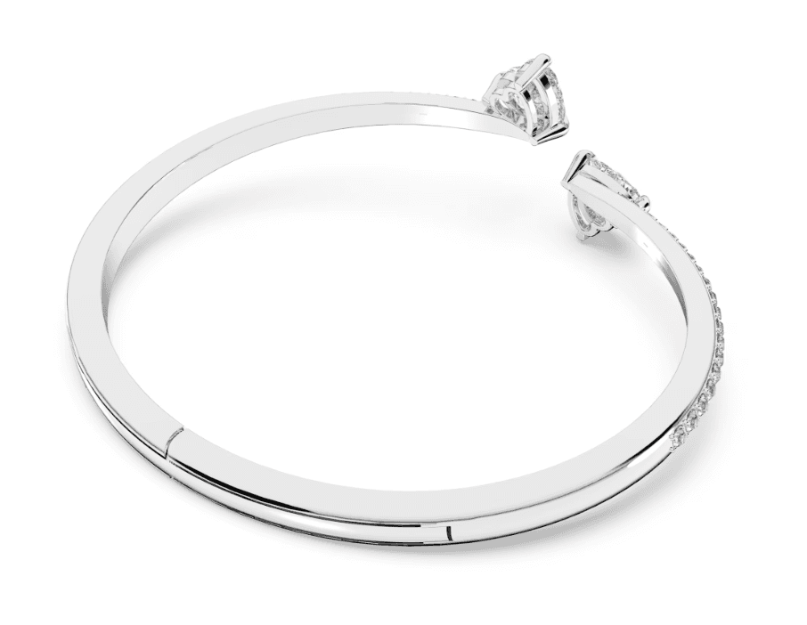 SWAROVSKI - Bracciale rigido Attract Soul Cuore, Bianco, Placcato rodio in Bracciali Alba Gioielli - Casoria, commercioVirtuoso.it