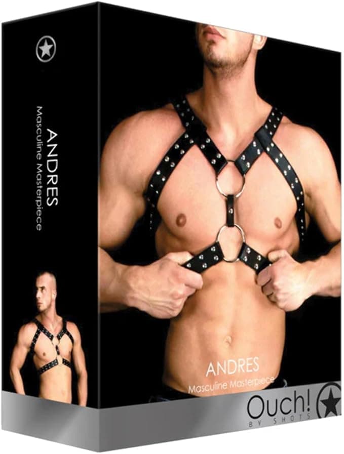 Pettorale maschile fetish Ouch Andreas Masterpiece BDSM Pelle imbracatura in prodotto Erosdom - Palmi, commercioVirtuoso.it