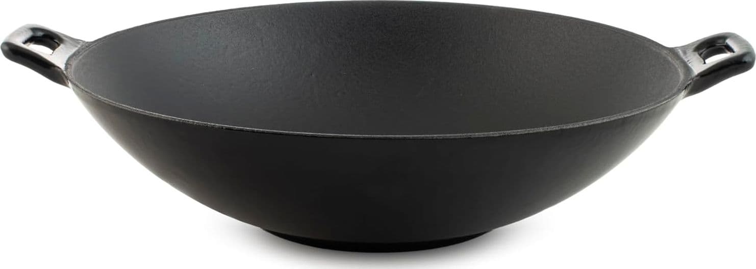 Wok in ghisa smaltata con due manici, Ø 30 cm