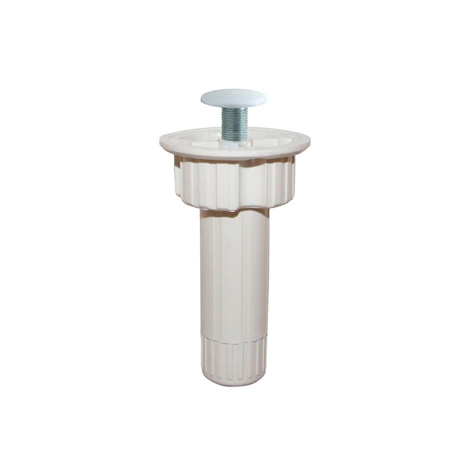 MASIDEF - KIT 4 PIEDINI IN PLASTICA BIANCA ATTACCO INTEGRATO SERIE "CUCINA" REG H100