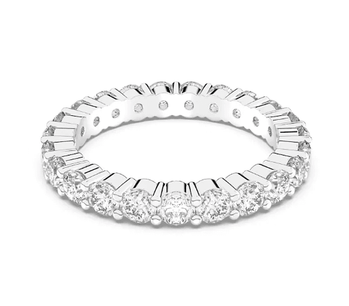 SWAROVSKI - Anello Vittore XL Taglio tondo, Bianco, Placcato rodio in Anelli Alba Gioielli - Casoria, commercioVirtuoso.it