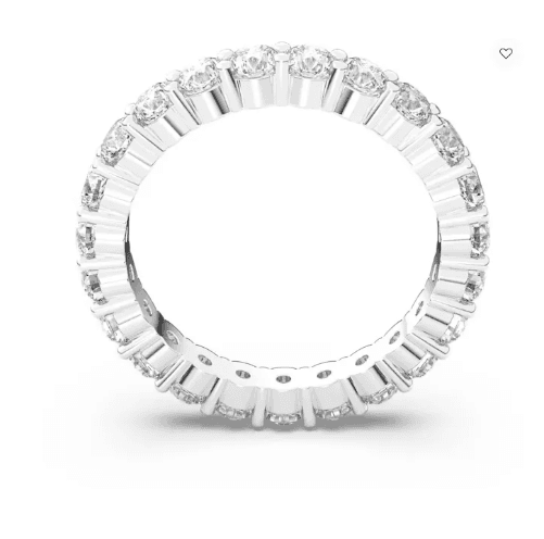 Swarovski - Anello Vittore XL, Taglio tondo, Bianco, Placcato rodio in Anelli Alba Gioielli - Casoria, commercioVirtuoso.it
