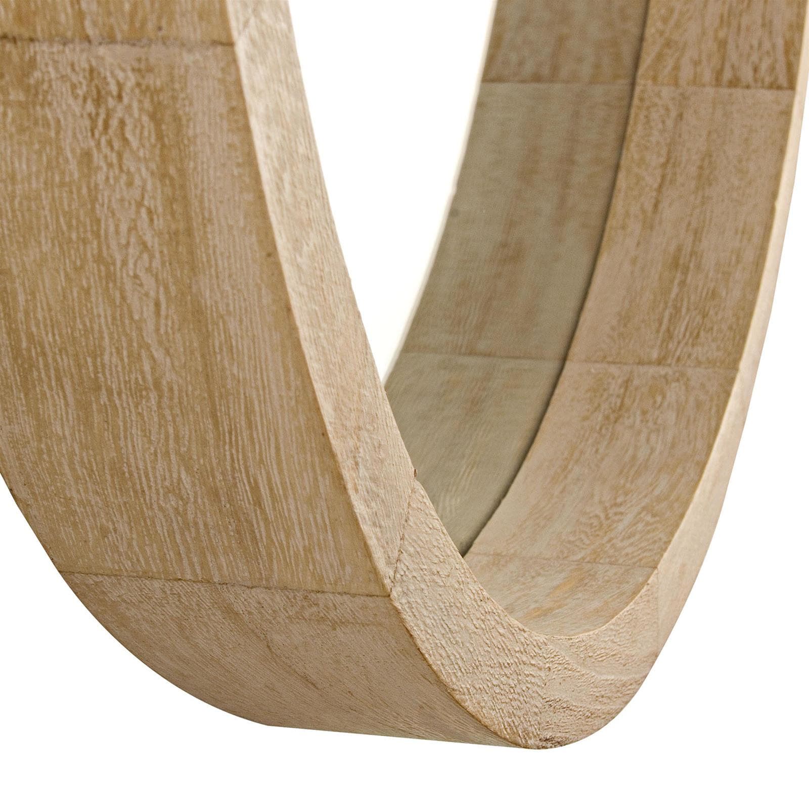 SPECCHIO TIZIANO CON CORNICE IN LEGNO SHABBY NATURALE Ø 52 CM DA BAGNO E SOGGIORNO