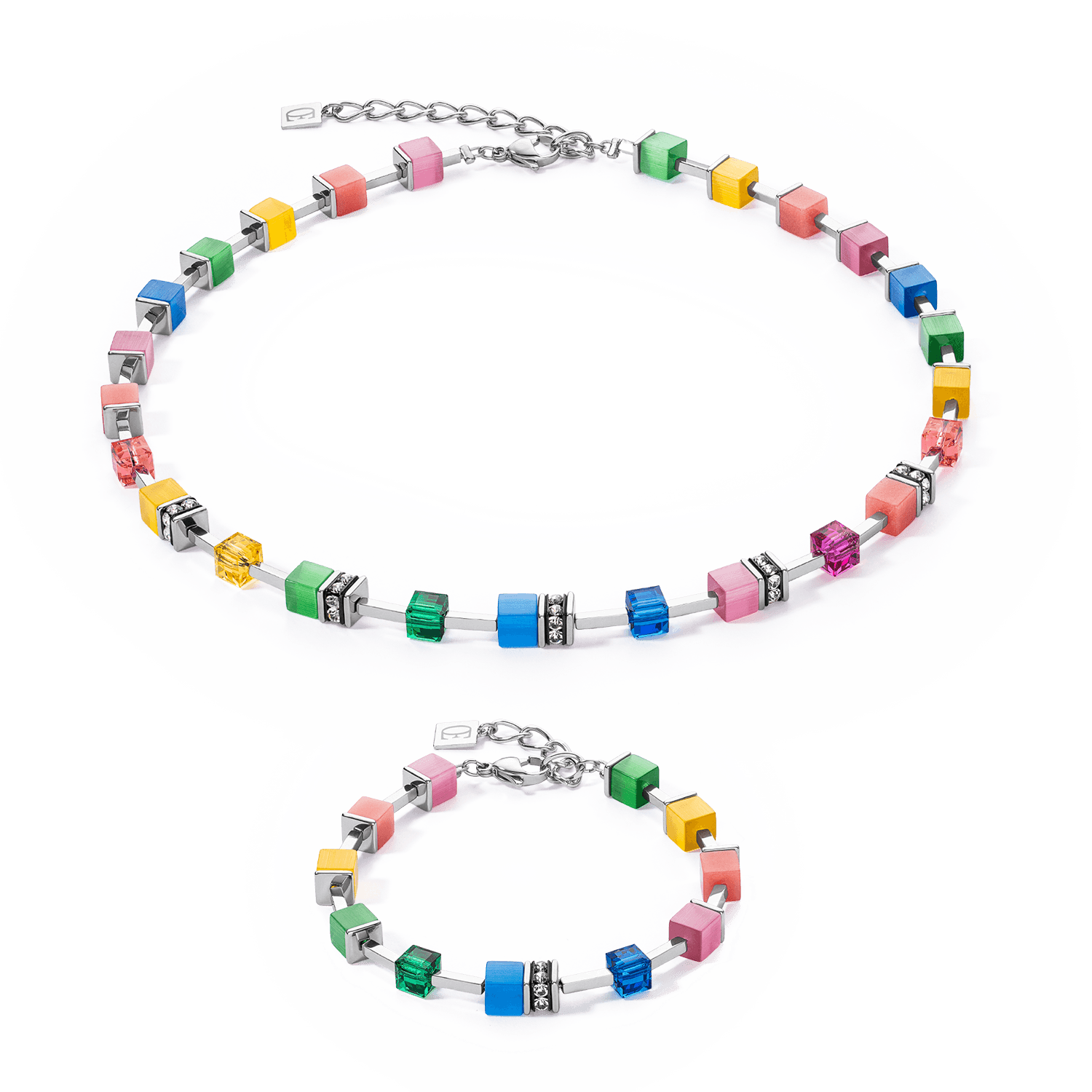 Coeur de Lion - Collana GeoCUBE Iconic Pure Rainbow in Collane Alba Gioielli - Casoria, commercioVirtuoso.it