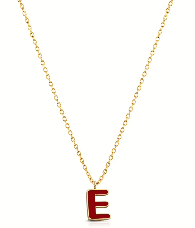 Ops Object - Collana COLOR LETTER E con smalto colorato