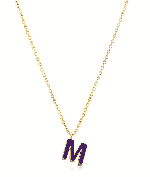 Ops Object - Collana COLOR LETTER M con smalto colorato