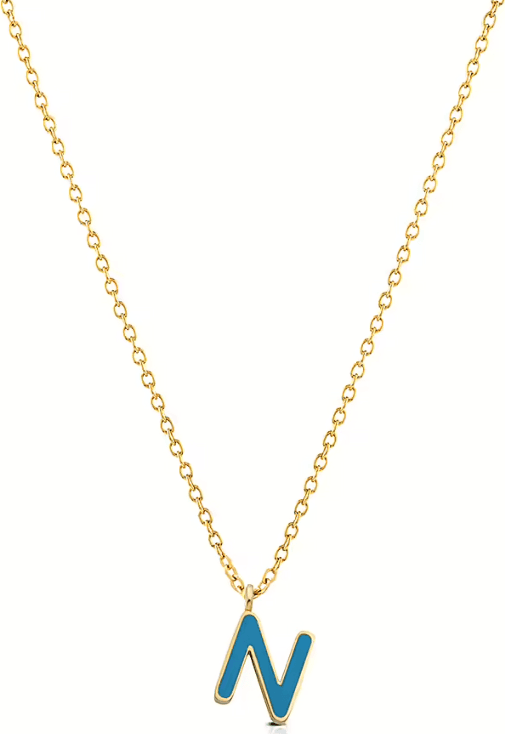 Ops Object - Collana COLOR LETTER N con smalto colorato