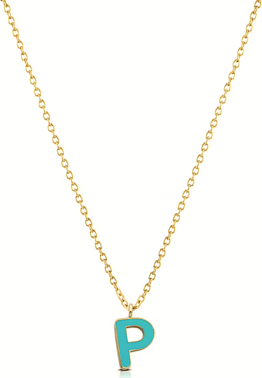 Ops Object - Collana COLOR LETTER P con smalto colorato