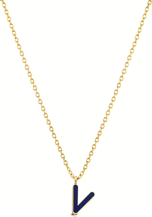 Ops Object - Collana COLOR LETTER V con smalto colorato