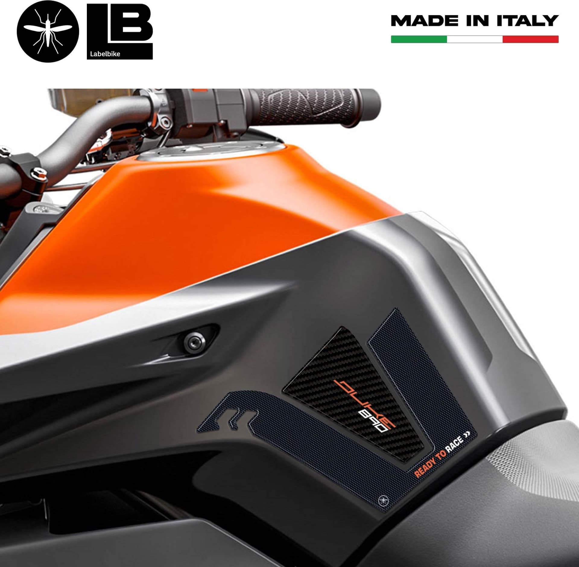 Kit adesivi resina 3D protezioni serbatoio per moto compatibili con KTM 890 Duke in Decalcomanie adesivi e magneti LabelBike - Bibbiano, commercioVirtuoso.it