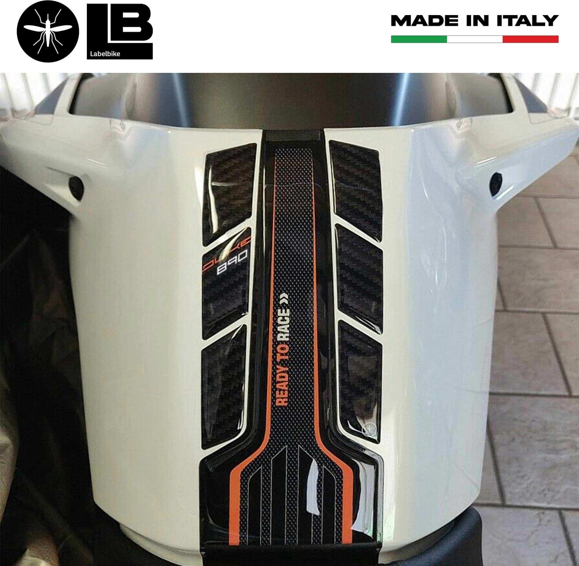 Kit adesivi resina 3D protezioni serbatoio per moto compatibili con KTM 890 Duke in Decalcomanie adesivi e magneti LabelBike - Bibbiano, commercioVirtuoso.it