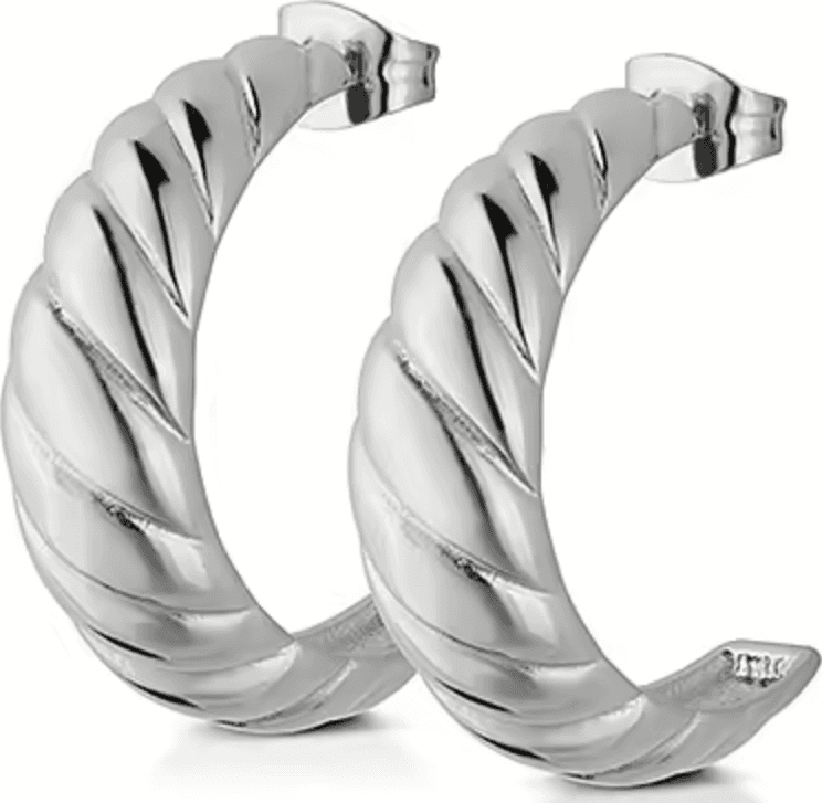 Ops Object - Orecchini FANCY mezzi cerchi Silver