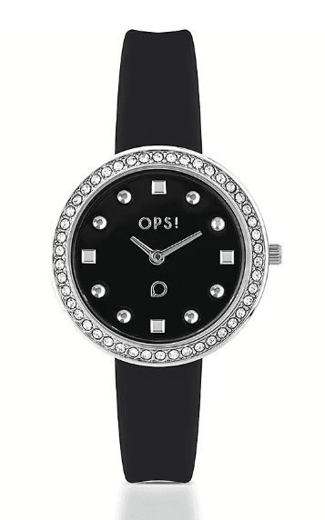 Ops Object - Orologio SILICON FINE con cinturino in silicone nero